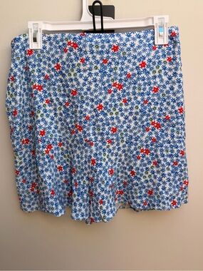 Ese o Ese Women's Blue Floral A-Line Skirt size M